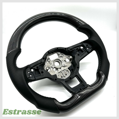 Volkswagen Golf Mk7/7.5 Carbon Fibre Steering Wheel - Perforated Leather