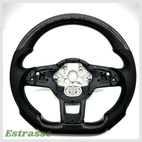 Volkswagen Golf Mk7/7.5 Carbon Fibre Steering Wheel - Perforated Leather